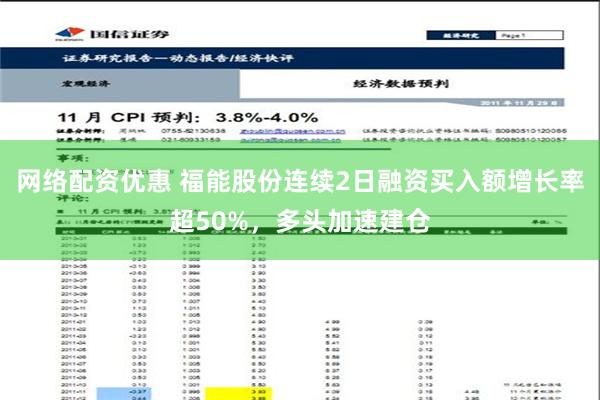 网络配资优惠 福能股份连续2日融资买入额增长率超50%，多头加速建仓